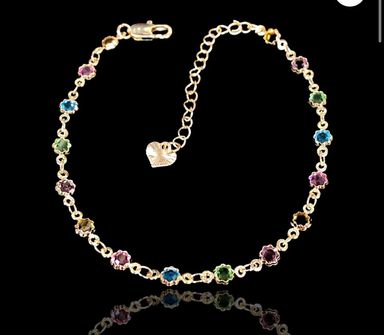 Sol de oro crystal anklet